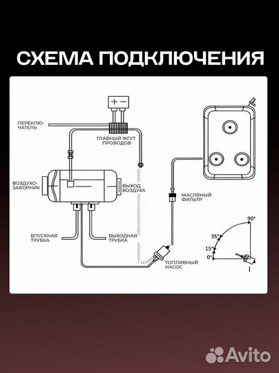 Автономный дизельный отопитель 5квт 12в