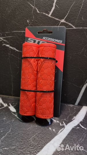 Грипсы STG Base, 126 мм, красный