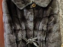 Куртка кожаная, шуба норка,женская 46 размер
