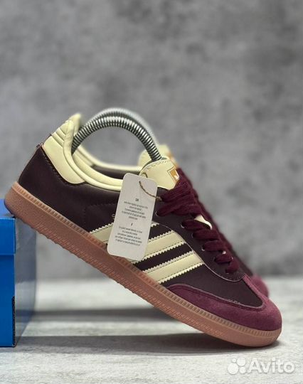 Кроссовки женские Adidas samba burgundy