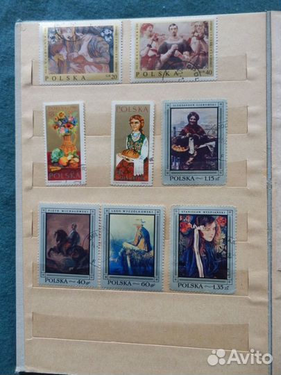 Марки почтовые живопись соц страны 1967- 1972 г