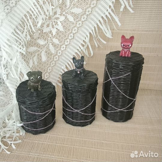 Плетёные подарочные коробочки