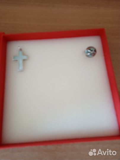 Кольцо и крест, серебро 925