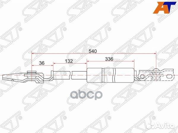 Амортизатор крышки багажника toyota nadia N1