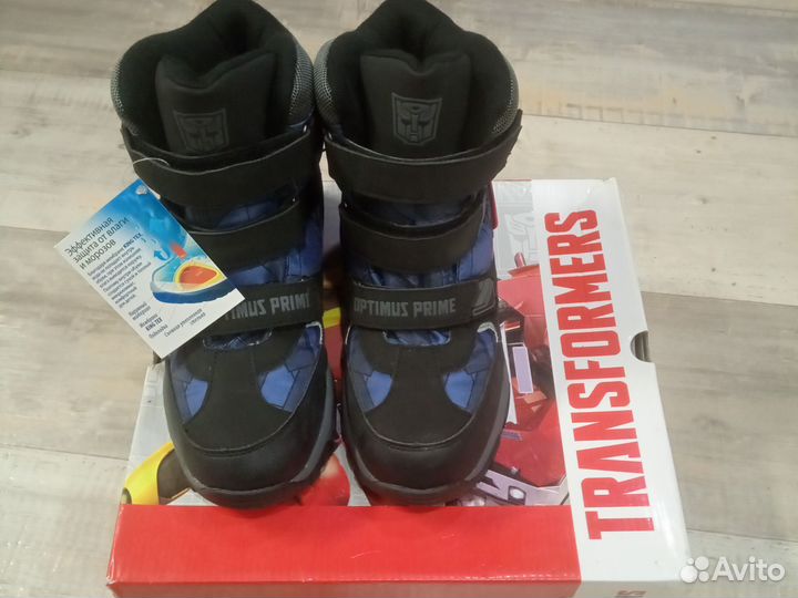 Ботинки зимние для мальчика 35 transformers
