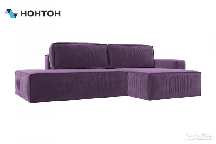 Диван угловой еврокнижка Прага Модерн микровельвет