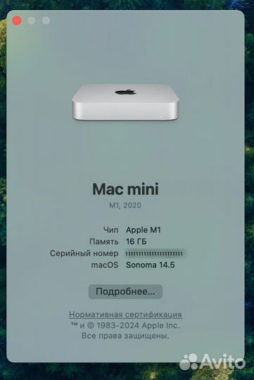 Mac mini m1 16гб/256гб