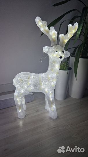 Новогодний олень светящийся 60 см