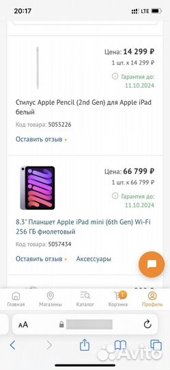 iPad mini 6 2021 256gb