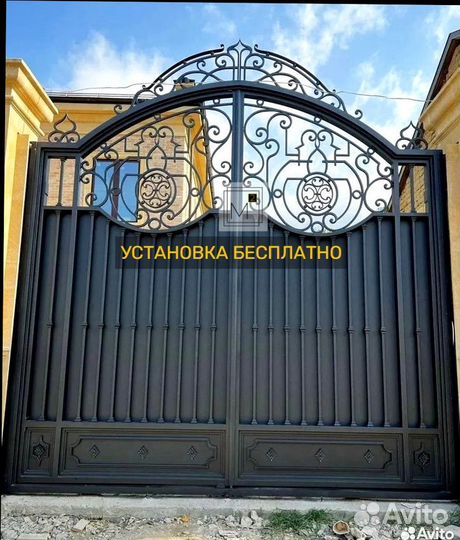 Ворота в Карабудахкенте лофт на заказ
