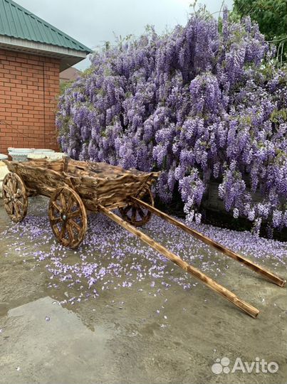 Телега для сада декоративная