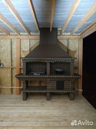 Печи барбекю из кирпича / Барбекю комплексы