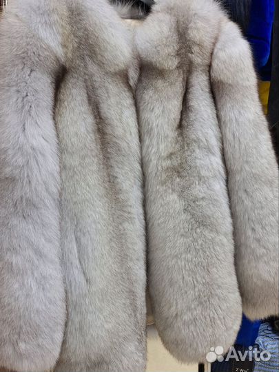 Premium шуба из аукционного меха цельного песца