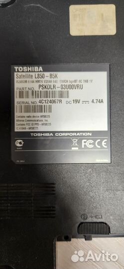 Toshiba satelitte L850-B5K