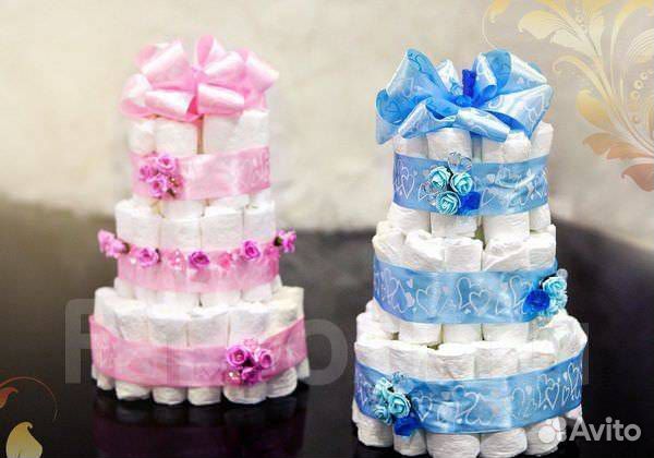 Торт из памперсов, подгузников