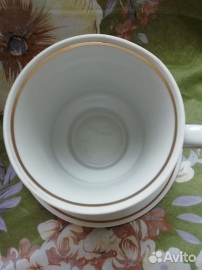 Полтавский фарфоровый завод бокал с блюдцем СССР