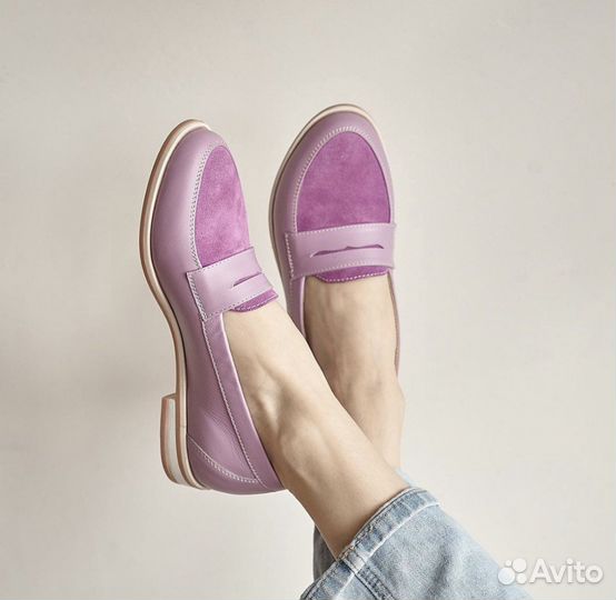 Лоферы женские натуральная кожа