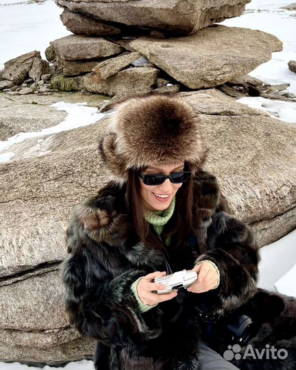 Новая Шапка из меха енота 54/56р