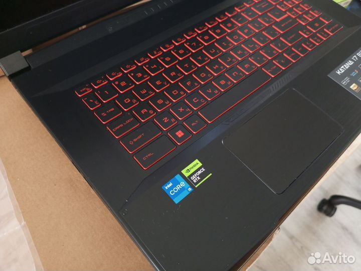 Игровой ноутбук msi katana 17b12u rtx 2050