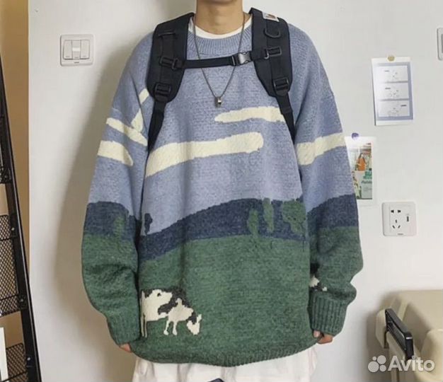 Свитер с коровками