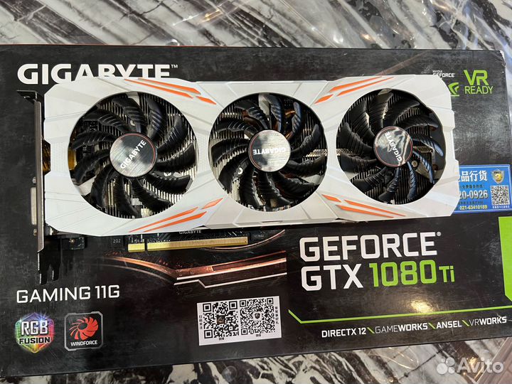 Видеокарты GTX1080Ti 11Gb/GTX1070 8gb/RTX2060 6gb