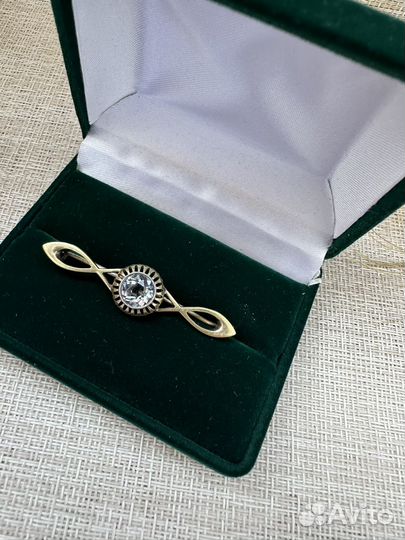 Брошь александрит серебро 875 голова позолота