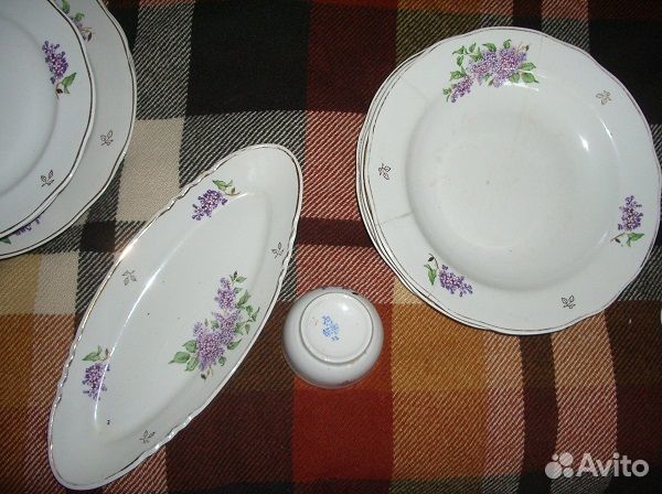 Сервиз Дулево столовый с сиренью СССР