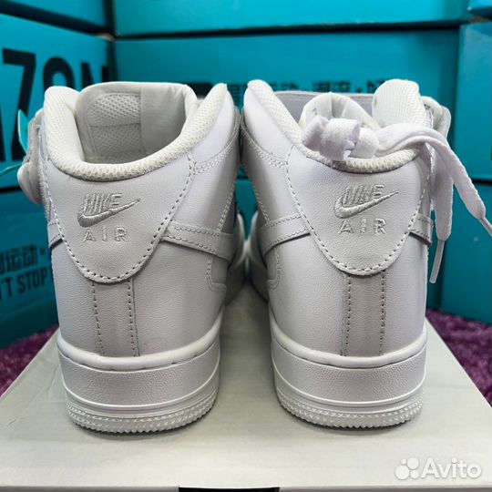 Nike Air Force mid white оригинал (poizon)