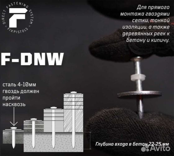 Гвозди F-DNW42 100шт/уп