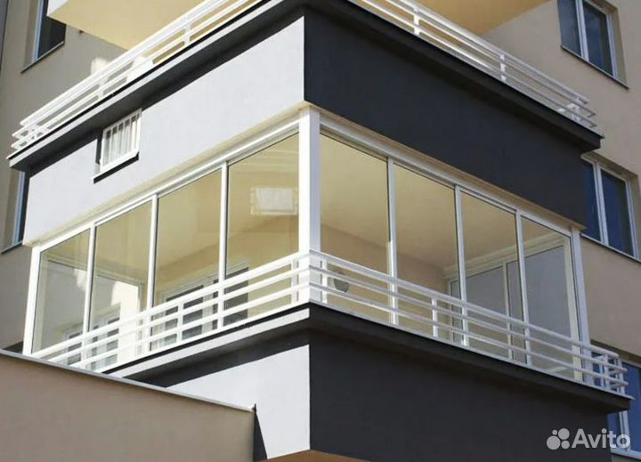 Остекление раздвижное с обшивкой