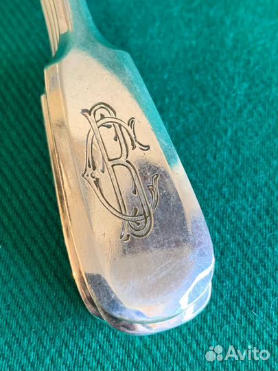 Антикварные, серебряные, столовые вилки (5 шт)