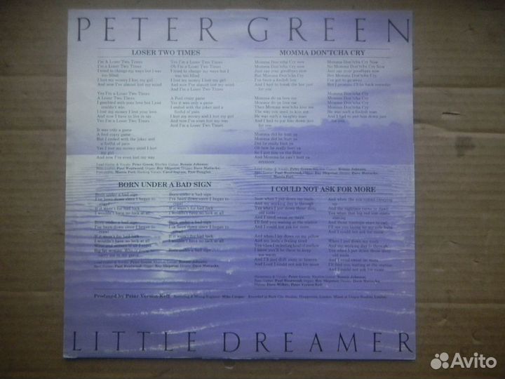 Peter Green/Little Dreamer Sw. Lotus In/Sl 80 EX+