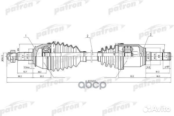 Полуось лев fiat: Doblo 1.3/1.9JTD 01 PDS0635
