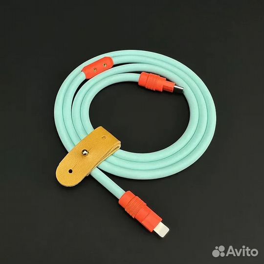 Кабель 150см (Бирюзовый ) type-c/type-c 120w