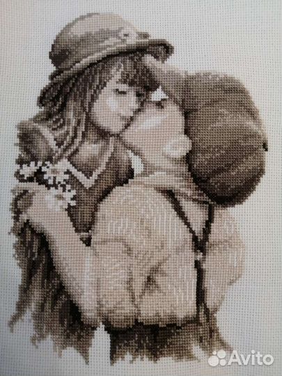 Картина вышитая крестиком ручная работа