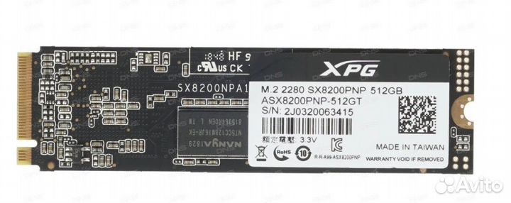 512 гб SSD M.2 накопитель adata XPG SX8200 Pro