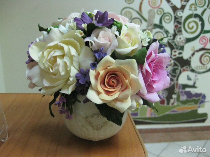 Букет из холодного фарфора