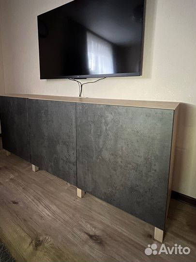 Тумба под тв besta IKEA 180x42x38 см, серый