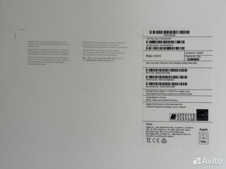 Apple Mac mini M2 16 гб 512 гб в идеале