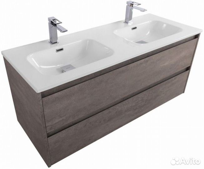 Тумба с раковиной BelBagno Kraft 120-BB1200-2-ETL Cemento Grigio