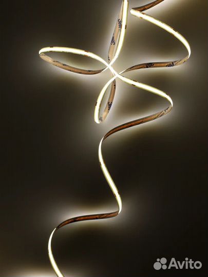 Светодиодная лента 24v cob 12вт нейтральный белый