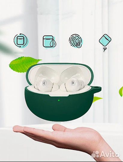 Чехол защитный для oppo Enco Air2 Pro зеленый