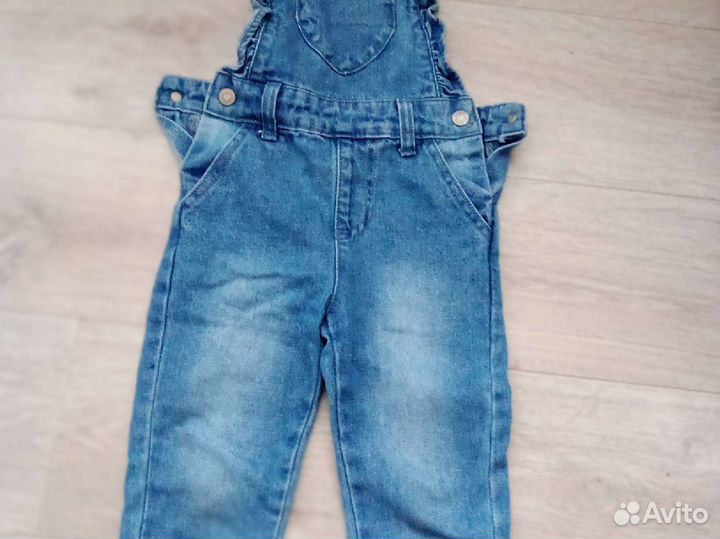 Джинсовый комбинезон для девочки 86