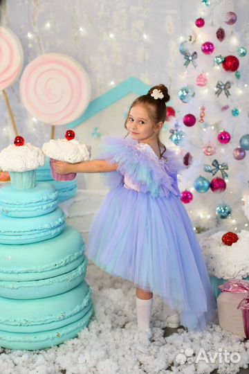 Пышное платье со шлейфом для девочки