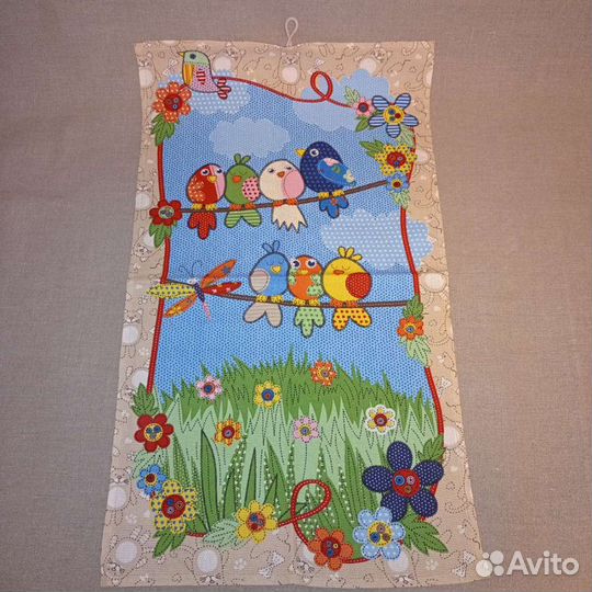 Коты&птички кух.полот.3шт.30х55 хлопок