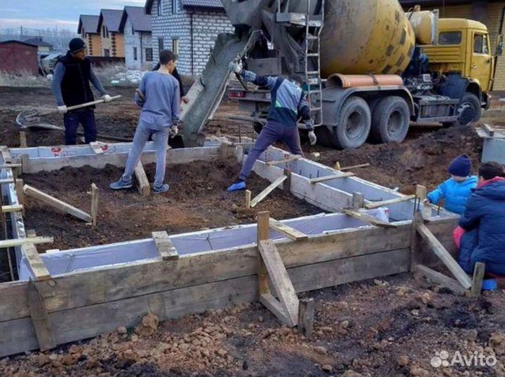 Бетон различных марок, лента 17 метров