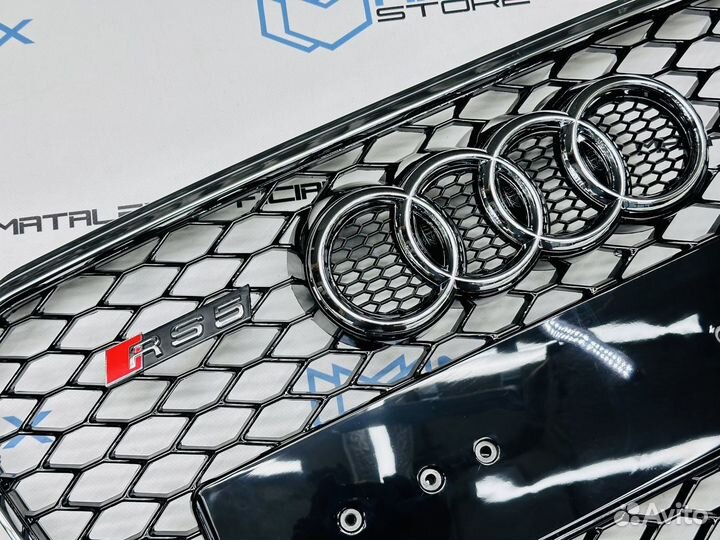 Решетка радиатора Audi A5 рест, RS5 стиль, хром