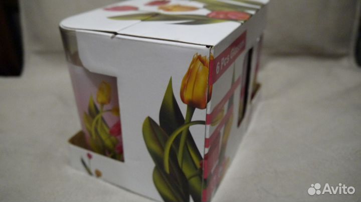 Набор стаканов стекло 6 штук в наличии новый