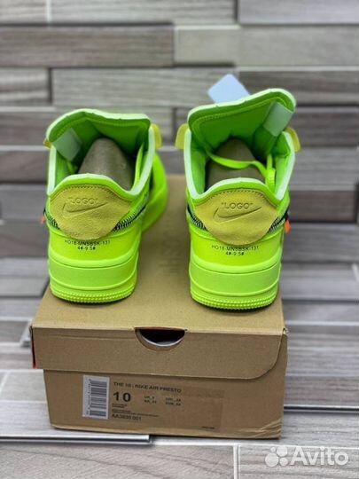 Кроссовки Nike Air Force 1 Off-White Volt (41-45)