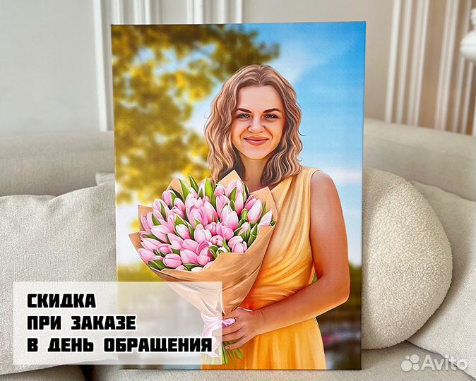 Портрет по фото на холсте Тюмень